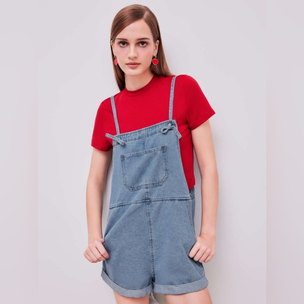 NWOT Cider Denim Pocket Ultra Short Romper